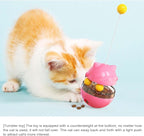Cat Toy for Indoor Cats Wobble KittenTreat Dispensing Ball Food Dispenser Puzzle Slow Feeder Balls Kitty Stimulating Indoor Interactive Brain Game Toys Gift (Pink)