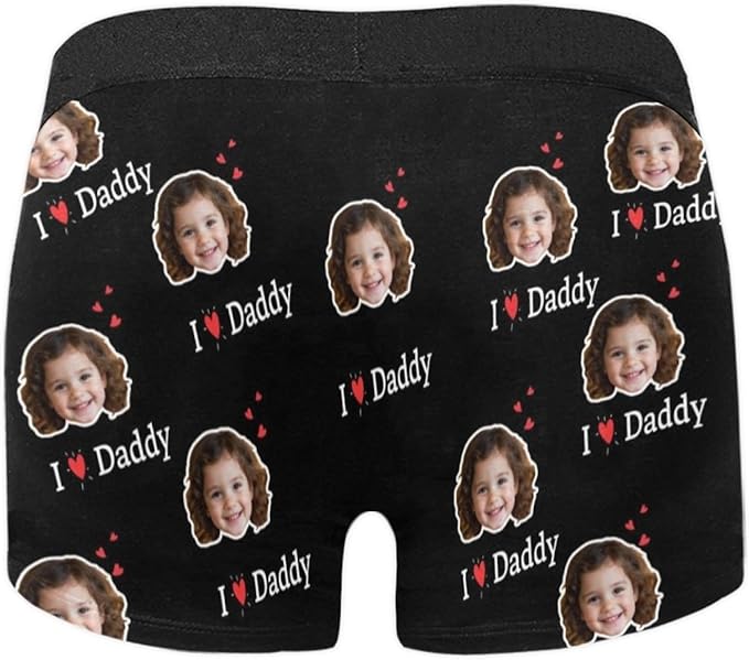 M YESCUSTOM Custom Boxers Briefs for Men Personalized Boxers with Face Mens Funny Underwear with Photo XS-5XL