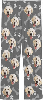 MyPupSocks Customized Face Pajamas Pants Photo Pajama Bottoms for Men S-XXL