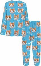 MyPupSocks Custom Face Pajamas Sets for Women, Personalized Photo Sleepwear XS-XXL