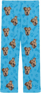 MyPupSocks Custom Pet Face Pajamas Pants Photo Pajama Bottoms for Men S-XXL
