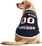 Chicago Custom Pet Jersey Dog Clothes Jersey Various Sizes Customized Any Name & Number for Small & Middle and Big Dogs