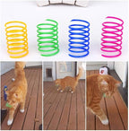 Andiker Interactive Cat Spiral Creative Spring Toy to Kill Time and Keep Fit, Sturdy and Heavy Plastic for Swatting, Biting, Hunting Kitten Toys, Colorful, 12 pcs
