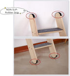 SHENGOCASE Solid Wood Wall Leaning Cat Ladder for Indoor Cats and Small Medium Dog, Stair Step for Window Bed, Wall Climbing Furniture (31.5")
