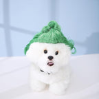 Funny Cosplay Wig for Dog, Headwear Apparel, Pet Costumes, Cat Dress up for Halloween, Christmas, Parties, Festivals (Green Braid)
