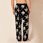 MyPupSocks Custom Pajama Pants for Pet Lover, Personalized Photo Face Printed Pajama Bottoms Sleepwear with Pockets