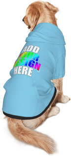 Personalized Pet Sweatshirt, Custom Dog Hooded with Pocket, Customize Hoodies for Dogs, Puppy, L, Silver
