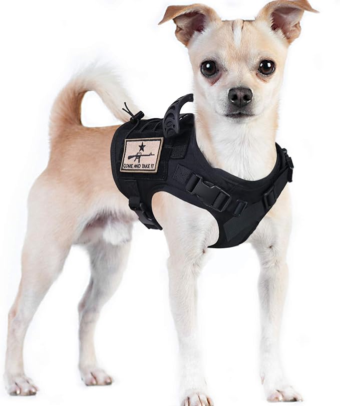 Tactical Dog Training Harness Outdoor Working Vest Adjustable Military MOLLE Dog Vest Harness with Rubber Handle