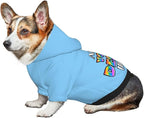 Custom Dog Hoodie, Personalized Dog Sweatshirt, Light Sky Blue, XS, Polyester, Small Dogs
