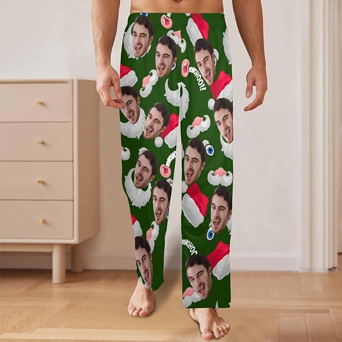 Custom Pajama Pants for Men, Personalized PJ Pants with Photos, Custom Mens Pajama Shorts, Gifts for Dad Husband