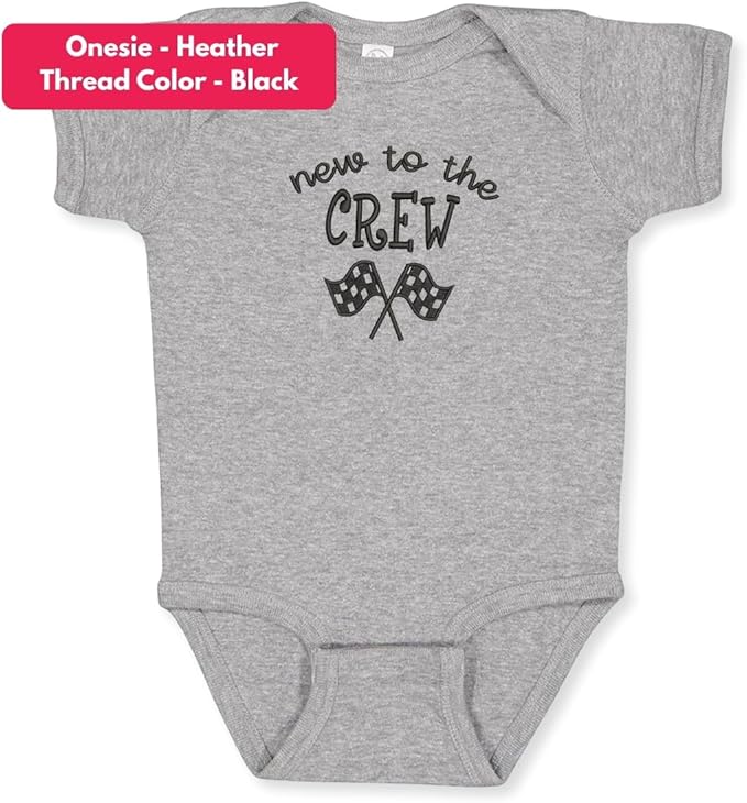 COUPLEHOODIES Personalized Baby Onesie Bodysuit – Custom Embroidery Gift for Pregnancy Reveal Baby Shower or First Grandchild