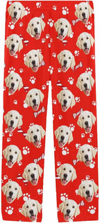 MyPupSocks Custom Pet Face Pajamas Pants Photo Pajama Bottoms for Men S-XXL