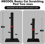 MECOOL Cat Scratching Post Premium Sisal Scratch Posts with Hanging Ball Vertical Scratcher for Indoor Cats and Kittens,Black