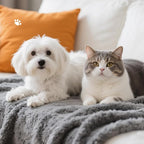 Cat Blanket for Small Dogs Puppy Cat Kitten, 16" x 24" Soft Warm Sherpa Fleece Cat Blanket Washable, Grey/Beige Pack 2