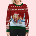 Wrappiness A Girl And Her Dog Christmas Sweatshirt - Cozy Unisex Fit Custom Shirt - Cute for Women Pet Lovers
