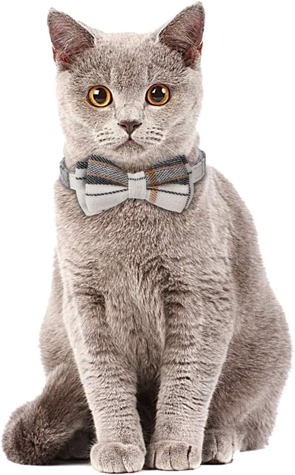 Faleela Breakaway Cat Collar with Bells - 2 Pack Cat Collar with Bells, Cat Collars with Bandana, Accessories for Pet Collars, Adjustable for Cats and Small Dogs