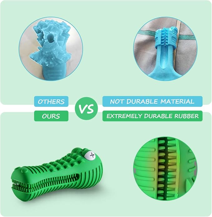 Dog Toys for Aggressive Chewers Large Medium Breed, Indestructible Dog Toothbrush Chew Toys, Squeaky Interactive Tough Extremely Durable, Dogs Toys to Keep Them Busy