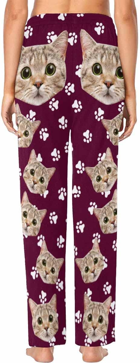 FunStudio Personalized Pajama Pants for Women Custom Photo Face Printed Pajama Bottoms with Pockets