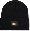 CAT Workwear Men's Caterpillar Label Cuff Beanie, Black, One Size