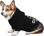 Personalized Dog Hooded Sweatshirt, Custom Pet Pullover Hoodie Design Your Own Text Image for Small Dogs Puppy Cat Kitten Clothes Dog Shirt Customizable, Customized Gifts, Black, S,