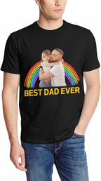 Custom T Shirts with Face Photo Text Pet Shirt for Men Personalized Picture Tee Shirt Design Your Own Dad Grandpa Shirt