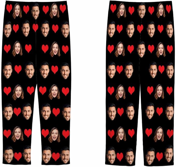 Customized Face Pajama Custom Pajama Pants with Photo for Women Mom