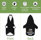 Custom Dog Hoodie Personalized Dog Sweatshirt, Dog Clothes for Small Dogs Customizable, Black, XXL, Ropa para Perros Pequeños Customized Pets Puppy Clothes, Personalized Gifts