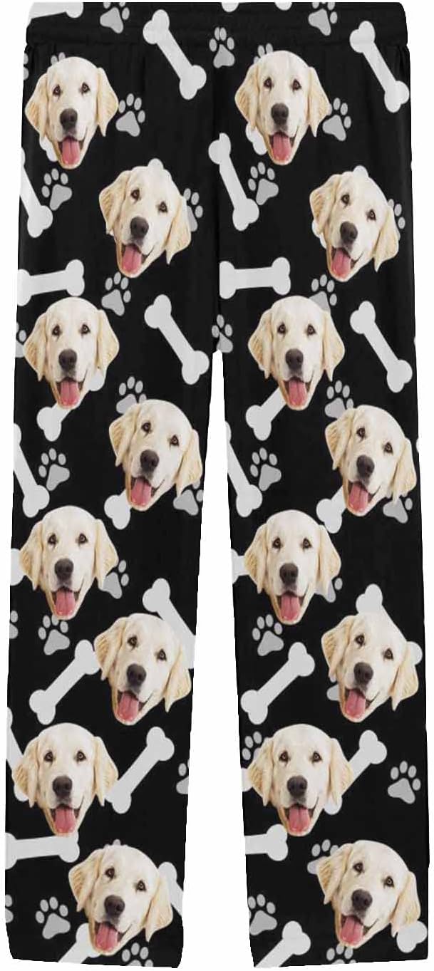 MyPupSocks Customized Face Pajamas Pants Photo Pajama Bottoms for Men S-XXL