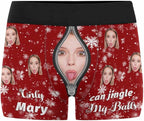 M YESCUSTOM Custom Faces Funny Short Briefs Gift for Husband Underwear