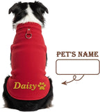 Custom Dog Fleece Sweatshirt with Embroidered Name Personalized Soft Winter Clothes for Small Medium Large Dogs Warm Pet Coat for Dogs Cats Girl Boy Christmas Birthday Gifts