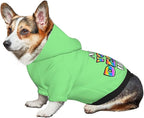Personalized Dog Hooded Sweatshirt, Custom Pet Pullover Hoodie Design Your Own Text Image for Small Dogs Puppy Cat Kitten Clothes Dog Shirt Customizable, Customized Gifts, Light Green, S,