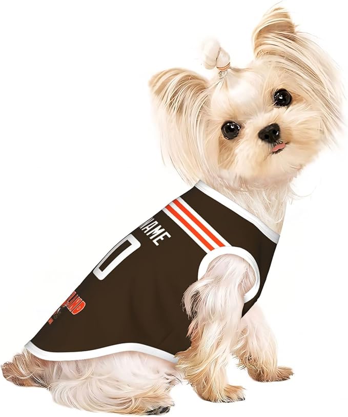Cleveland Dog Clothes Jersey Pet Jersey Customized Any Name & Number S-5XL for Small Middle and Big Dogs