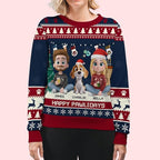 Wrappiness A Girl And Her Dog Christmas Sweatshirt - Cozy Unisex Fit Custom Shirt - Cute for Women Pet Lovers