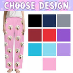 Custom Couple Pajama Pants Sock with Funny Face, Personalized PJ Anniversary Birthday Women Men Pants