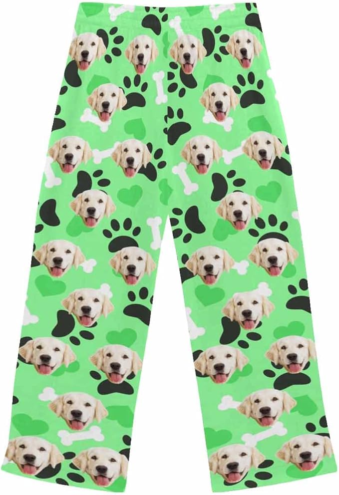 Custom Face Pajamas Pants Personalized Nightwear Bottoms for Women XS-XXL