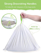 Cat Litter Liners Large, Jumbo Drawstring Extra Durable Pet Cat Pan Liners Extra-Thick Kitty Litter Box Bag-24 Count 36" x 19"