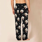 MyPupSocks Custom Pajama Pants for Pet Lover, Personalized Photo Face Printed Pajama Bottoms Sleepwear with Pockets