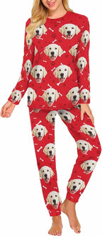 MyPupSocks Custom Face Pajamas Sets for Women, Personalized Photo Sleepwear XS-XXL
