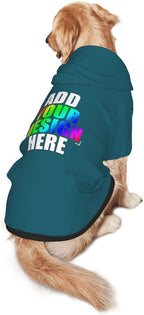 Custom Dog Hoodie with Text Photo, Personalized Pet Clothes Sweatshirt for Small/Medium/Large Dogs, Cats, L, Blue