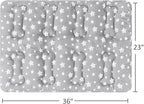 Dog Crate Mat (36" X 23") 2 Pack, Soft Dog Bed Mat with Cute Stars, Personalized Crate Pad, Anti-Slip Bottom, Machine Washable Kennel Pad, Grey