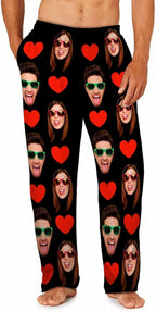 MyPupSocks Custom Pajama Pants for Pet Lover, Personalized Photo Face Printed Pajama Bottoms Sleepwear with Pockets