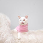 EXPAWLORER Soft Cat Sweater - Sweaters for Cats Only Warm Kitten Clothes, Fall and Winter Pet Coat Pullover Design, Fleece Sweatshirt Clothing Also for Puppy Small Dogs, Pink Small