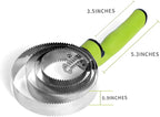 Reversible Stainless Steel Curry Comb with Soft Touch Grip (Neon Green)