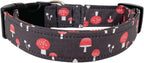 Mushrooms in Red Dog Collar (Large)