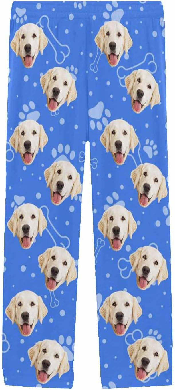 MyPupSocks Personalized Face Pajamas Pants Photo Pajama Bottoms for Men S-XXL