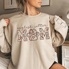 CHILLEVER Personalized Embroidered Dog Mom Sweatshirt, Dog Mama Crewneck, Gift for Mom, Pet Name On The Sleeve