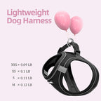 Sparkly Dog Harness Small Sized and Leash Set for Small Dogs Cats,Black S Puppy Harness, Step in Soft Dog Reflective Vest, Breathable Mesh Pet Harness. (Black, M)