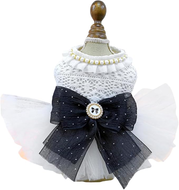Fashion Sweet Puppy Dog Blingbling Princess Skirt Pet Dog Lace Cake Camisole Tutu Dress K-White-2 XL