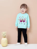 Toddler Baby Girls Cotton Sweater, Long Sleeve Crewneck Sweatshirt Pullover Kids Warm Clothing for Fall Winter