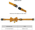 Safety Quick Release Cat Collars, Soft Kitten Collars with Detachable Bow Tie and Bell, Pack of 2, Adjustable 20-30 cm